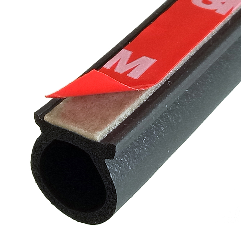 [4 Mét] Gioăng Cao Su Chữ D 15x15mm loại to Chống Ồn Viền Cửa Xe Ô Tô chống ồn, chống bụi bẩn, chống va đập