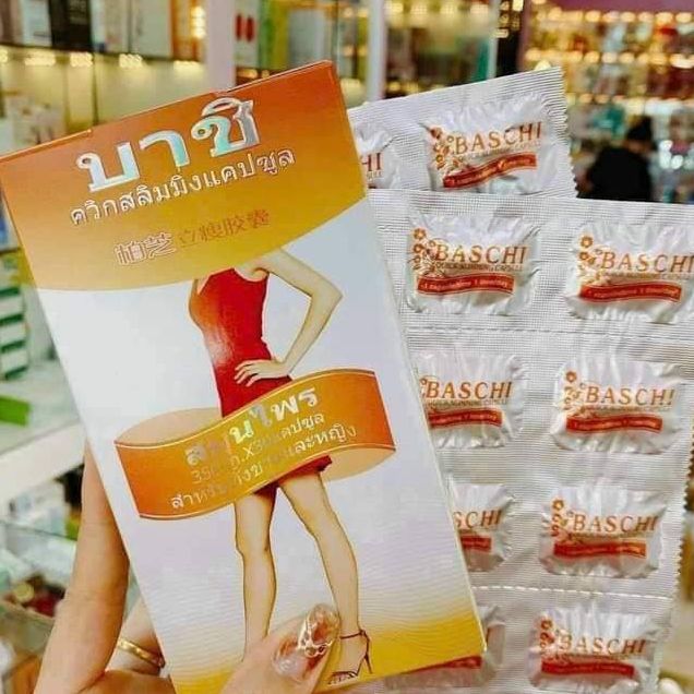(GIÁ ƯU ĐÃI) 1 HỘP 30 VIÊN BASCHI CAM THÁI LAN HỘP GIẤY DẠNG VỈ XUỐNG 4-6KG 1 LIỆU TRÌNH