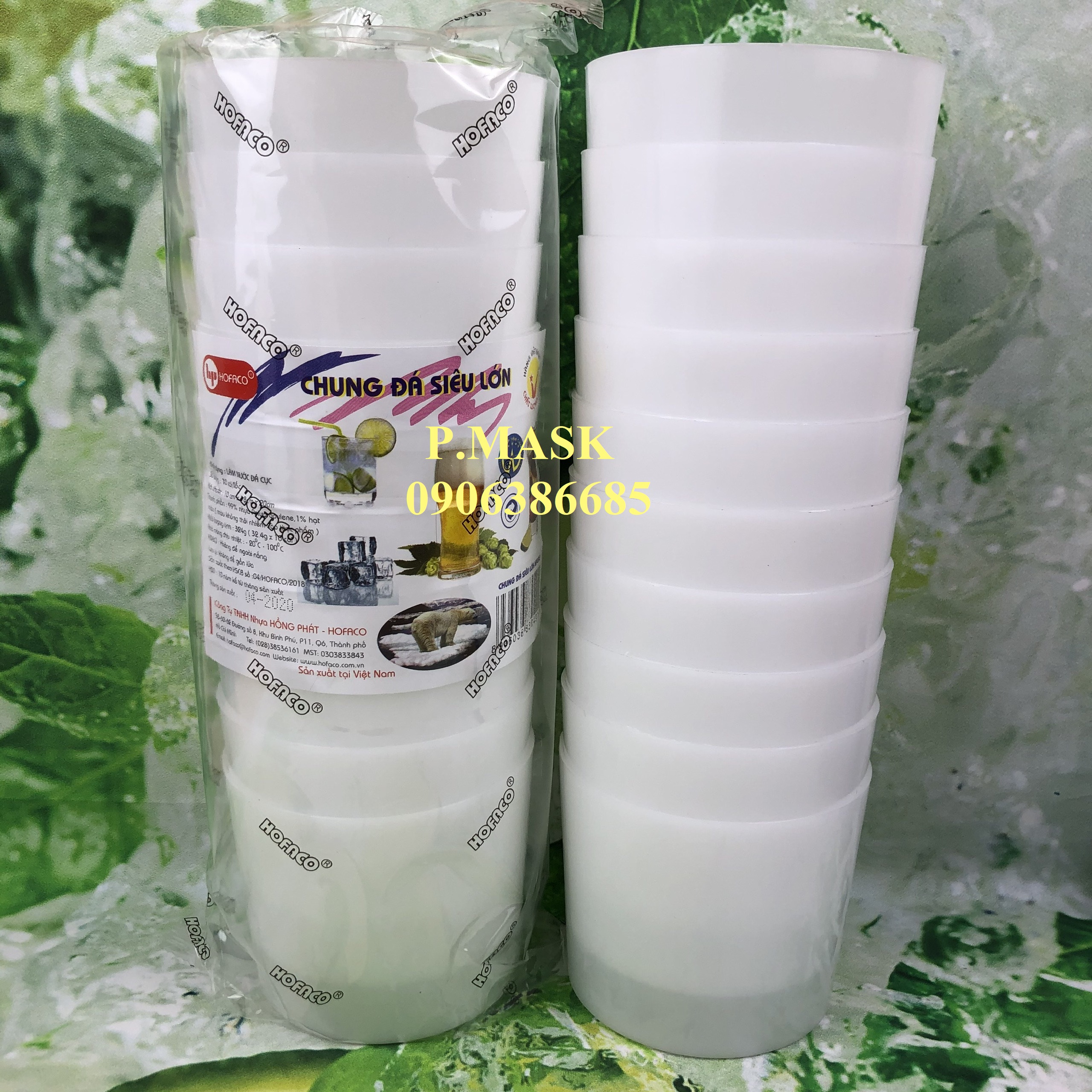 Chung làm đá siêu lớn hpl30 – lốc 10 chung nhựa hofaco siêu lớn làm đá an toàn, tiện lợi, cao cấp