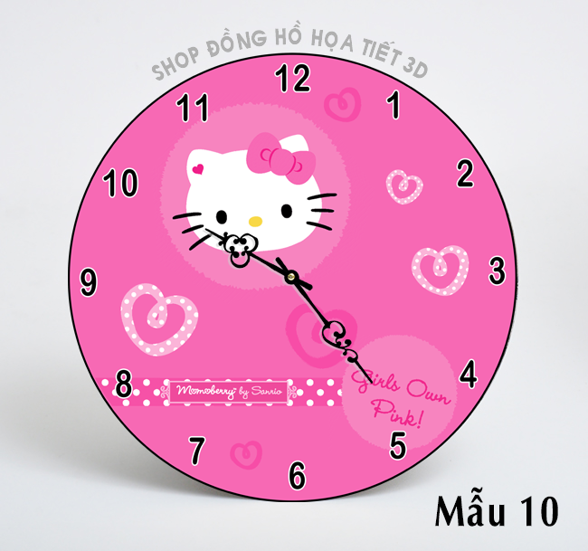 [HCM]Đồng hồ treo tường mèo Kity