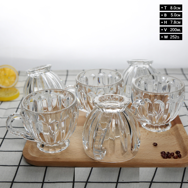 Bộ 6 LyThủy Tinh Bầu Lùn Uống Trà cafe/ nước hoa hoa/uống trà