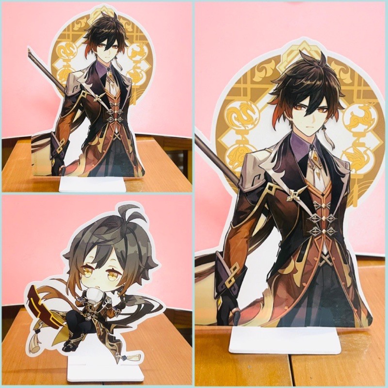 Mô hình để bàn anime zhongli genshin impact /Standee tượng Game genshin impact