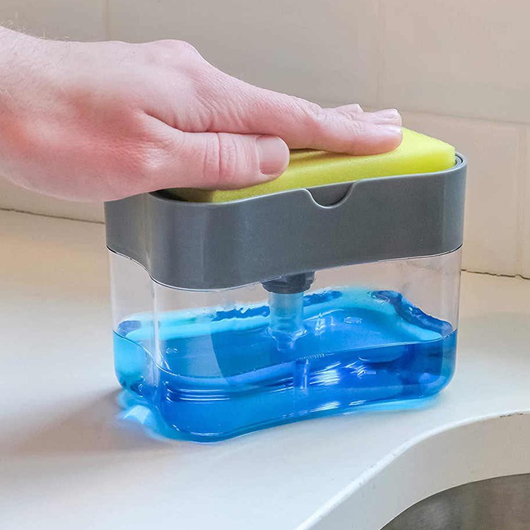 Hộp Đựng Nước Rửa Chén Tự Động Tạo Bọt 2 in 1