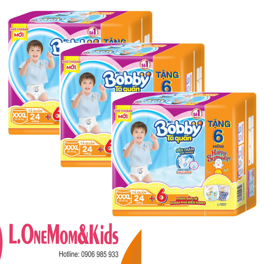 Tã quần bobby xxxl24 mới