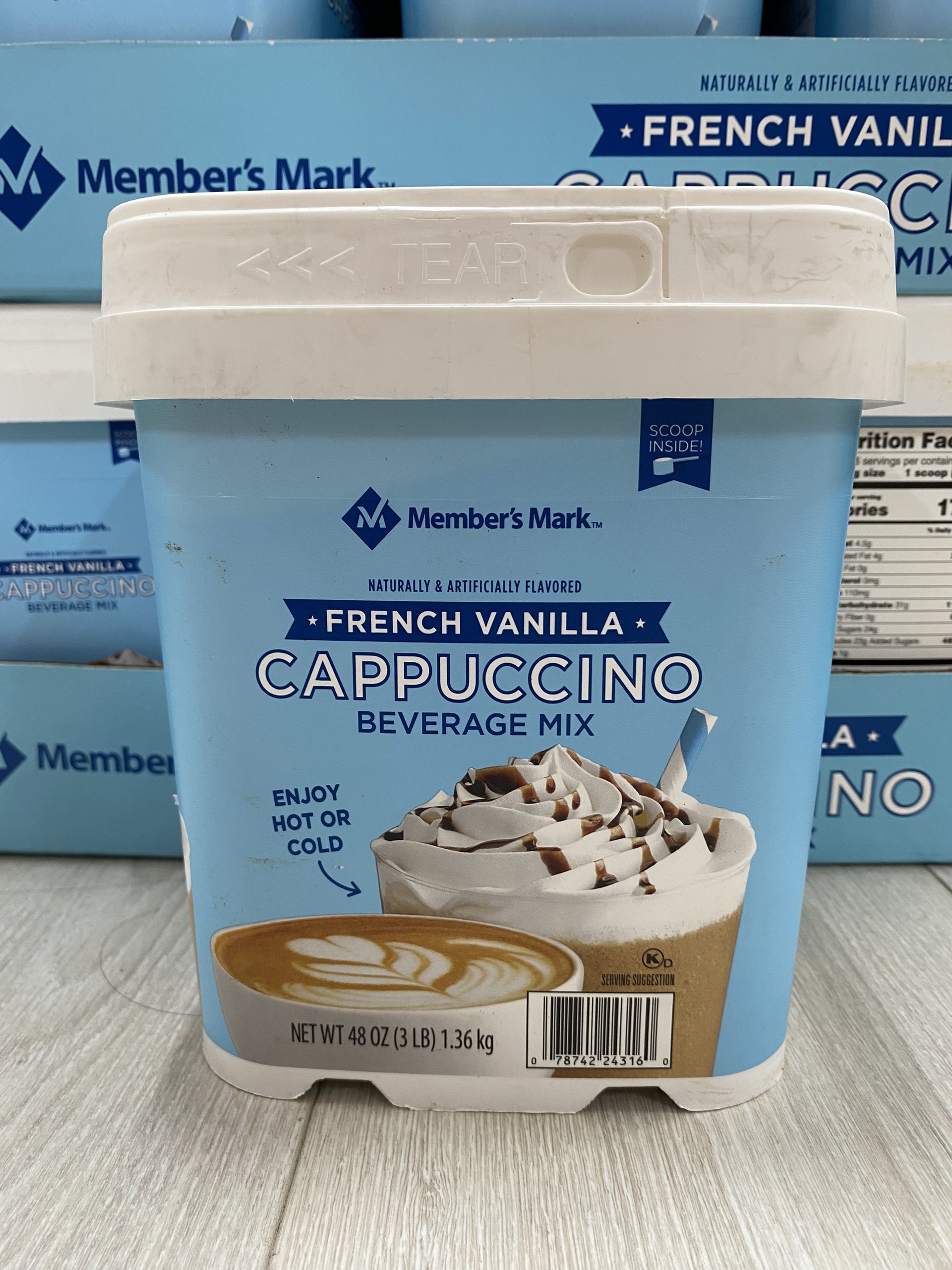 Cà phê sữa Member’s Mark French Vanilla Cappuccino Beverage Mix 1.36kg của Mỹ 🗽✈️ về hàng rồi đây ạ 🎉🎉