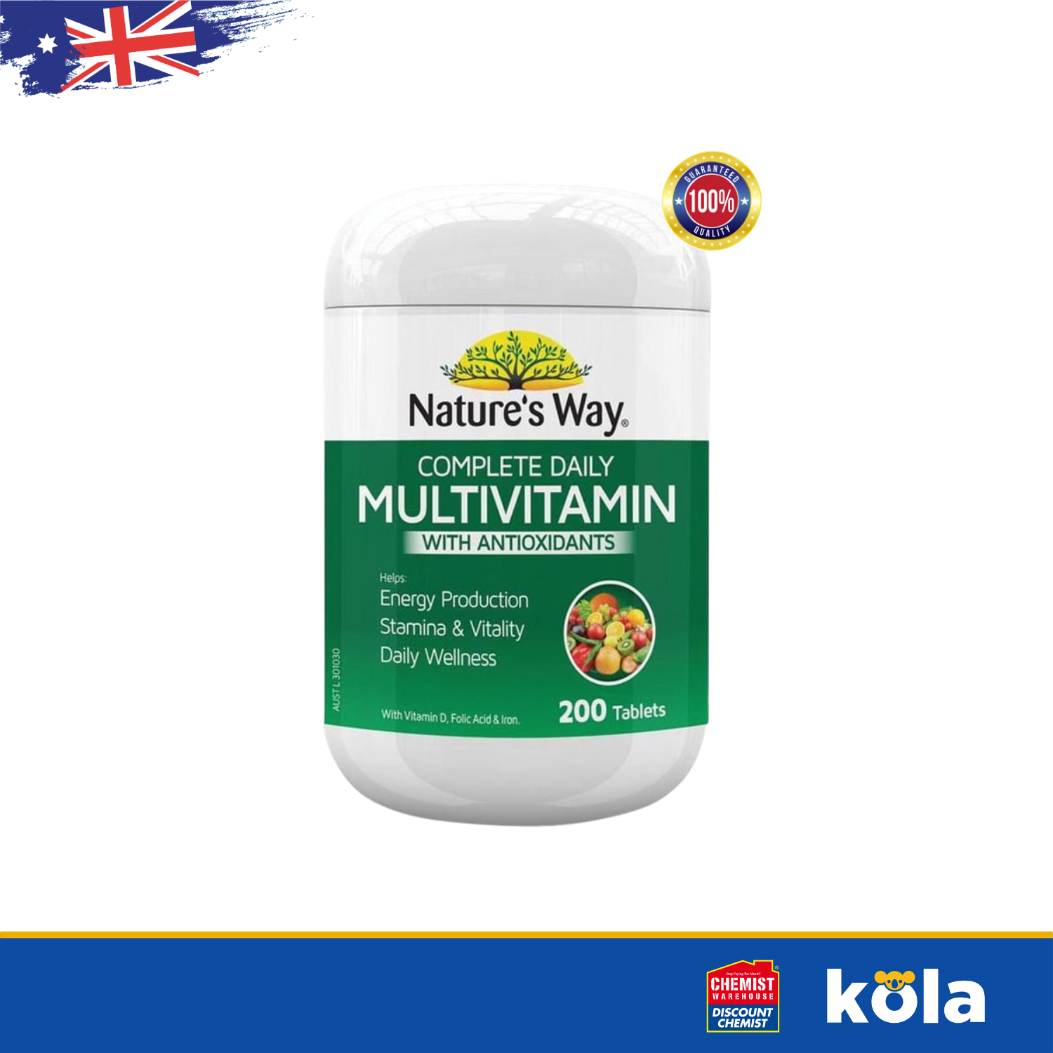 Viên uống Vitamin tổng hợp của Úc Nature s Way Complete Daily Multivitamin