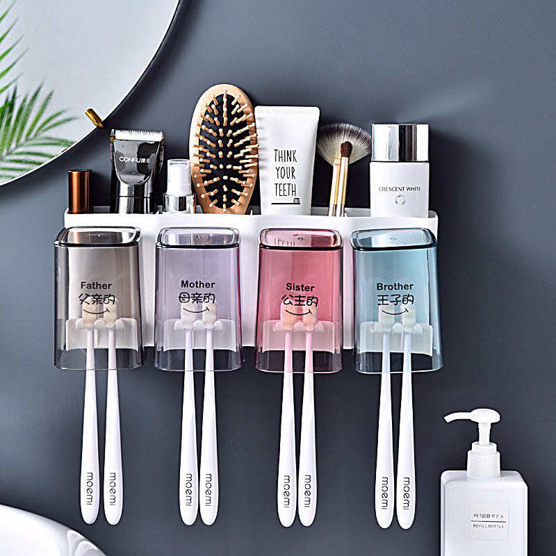 KỆ ĐỰNG VẬT DỤNG CÁ NHÂN PHÒNG TẮM TIỆN ÍCH - BỘ NHẢ KEM TỰ ĐỘNG CAO CẤP DỄ DÀNG KHI SƯ DỤNG - TẶNG KÈM 4 CỐC CAO CẤP