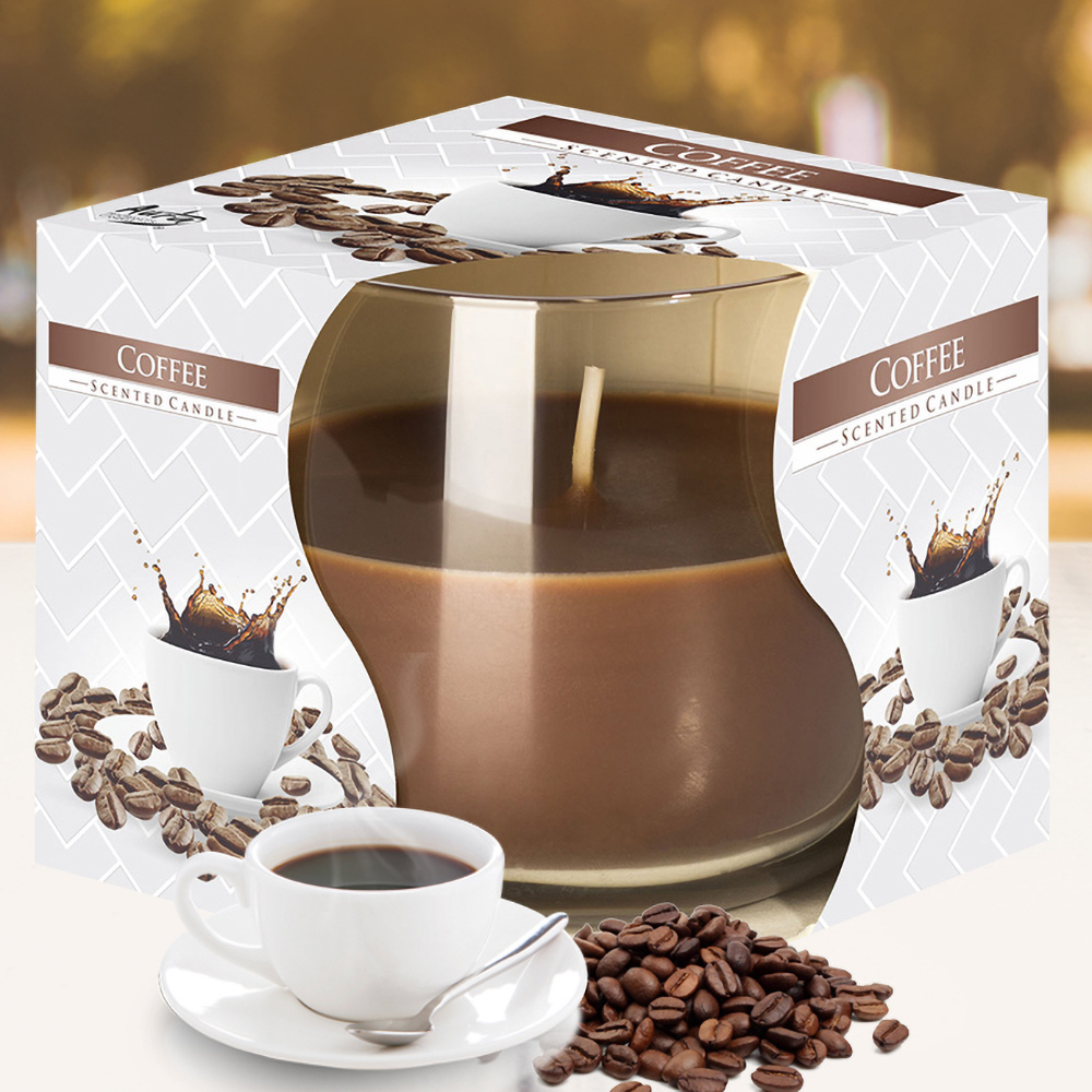 Ly nến thơm tinh dầu Bispol Coffee 100g - Nến thơm phòng, nến trang trí, khử mùi, không khói, sáp nến thơm phòng, nến nhập khẩu cao cấp, hàng chính hãng
