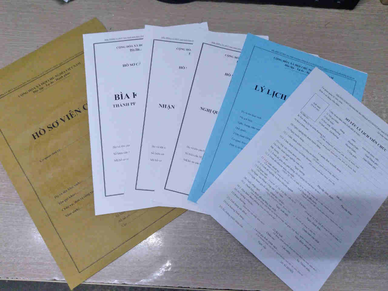 Bộ hồ sơ viên chức theo thông tư số 07/2019/tt-bnv