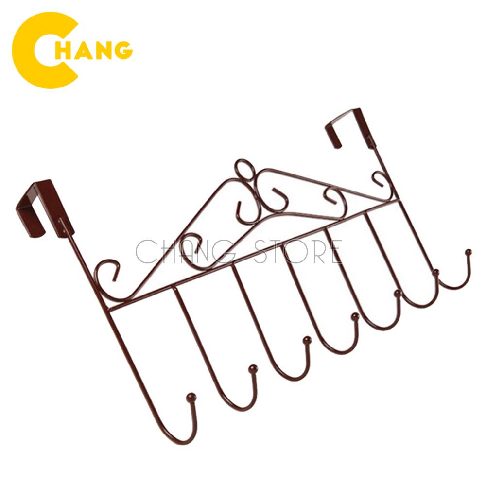 Móc Treo Quần Áo Sau Cửa (7 Móc) Làm Từ Hợp Kim Siêu Bền, Không Khoan Tường, Đục Phá, Giúp Tận Dụng Không Gian