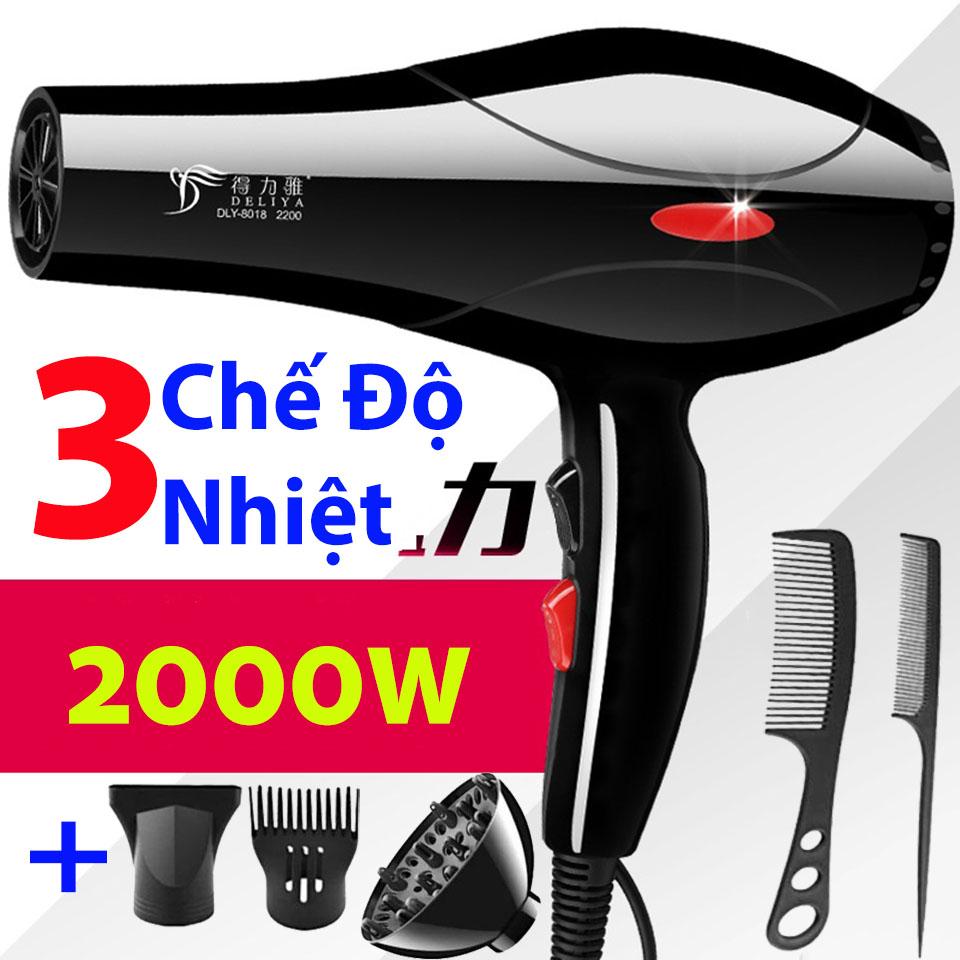 Máy sấy tóc điện máy xanh, máy sấy tóc deliya 8018 siêu khỏe, không gây khô, rối tóc, dưỡng tóc mềm mượt.