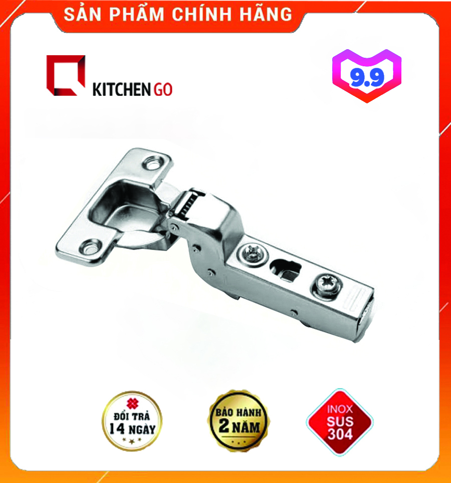 Bản lề cửa tủ inox chính hãng HAFELE giảm chấn tháo lắp nhanh - Bảo Hành VĨNH VIỄN