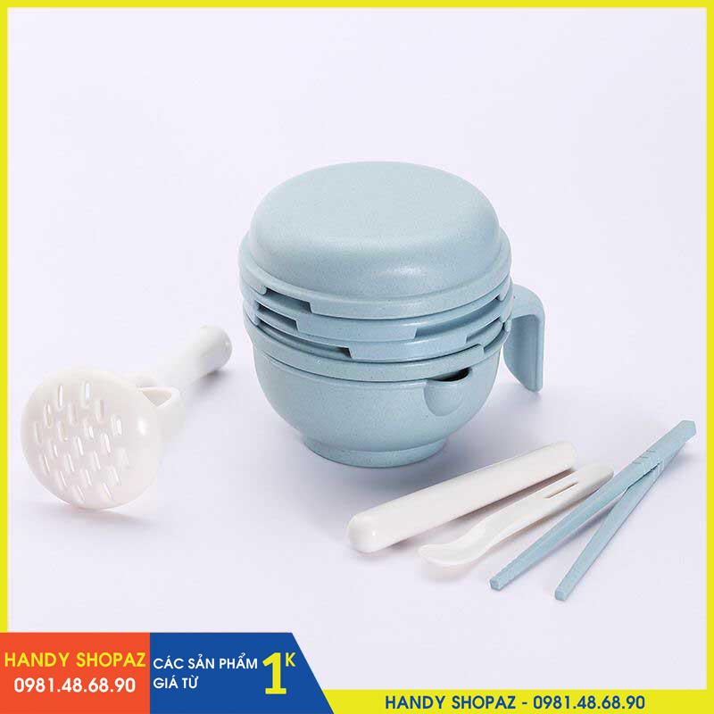 (HÀNG CAO CẤP) Bộ Dụng Cụ Chế Biến Ăn Dặm Kiểu Nhật 9 Món Cho Bé HSA1144