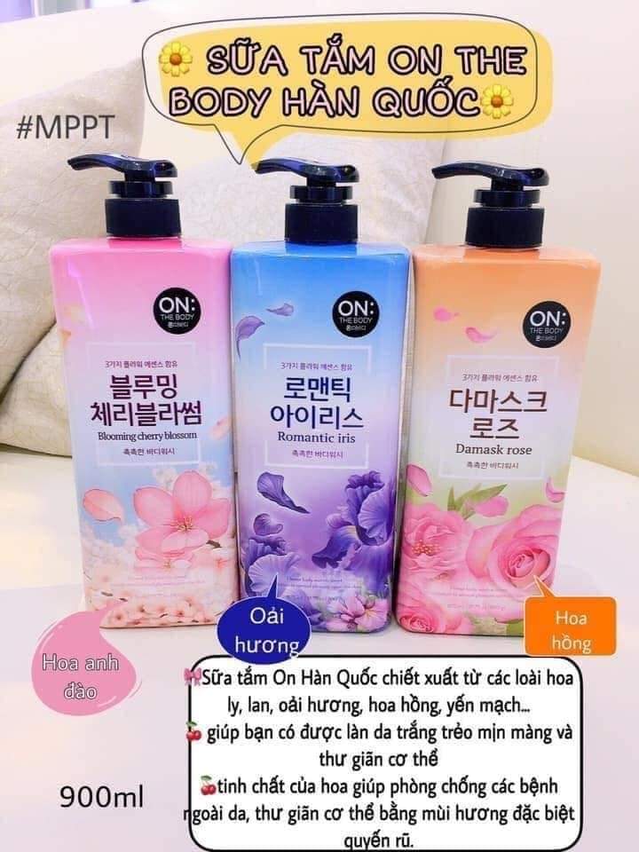 Sữa tắm hương nước hoa on the body chai lớn 900ml