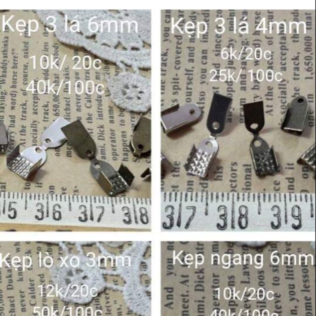 Kẹp vòng 3 lá nguyên liệu làm vòng tay, nguyên liệu handmade, kẹp vòng,...