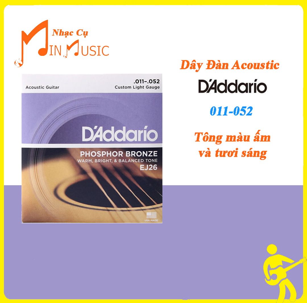Dây đàn guitar acoustic addario ej26 ,ej15,ej16 i addario exp15,exp16,exp26 i addario ez890,ez920 ,ez930
