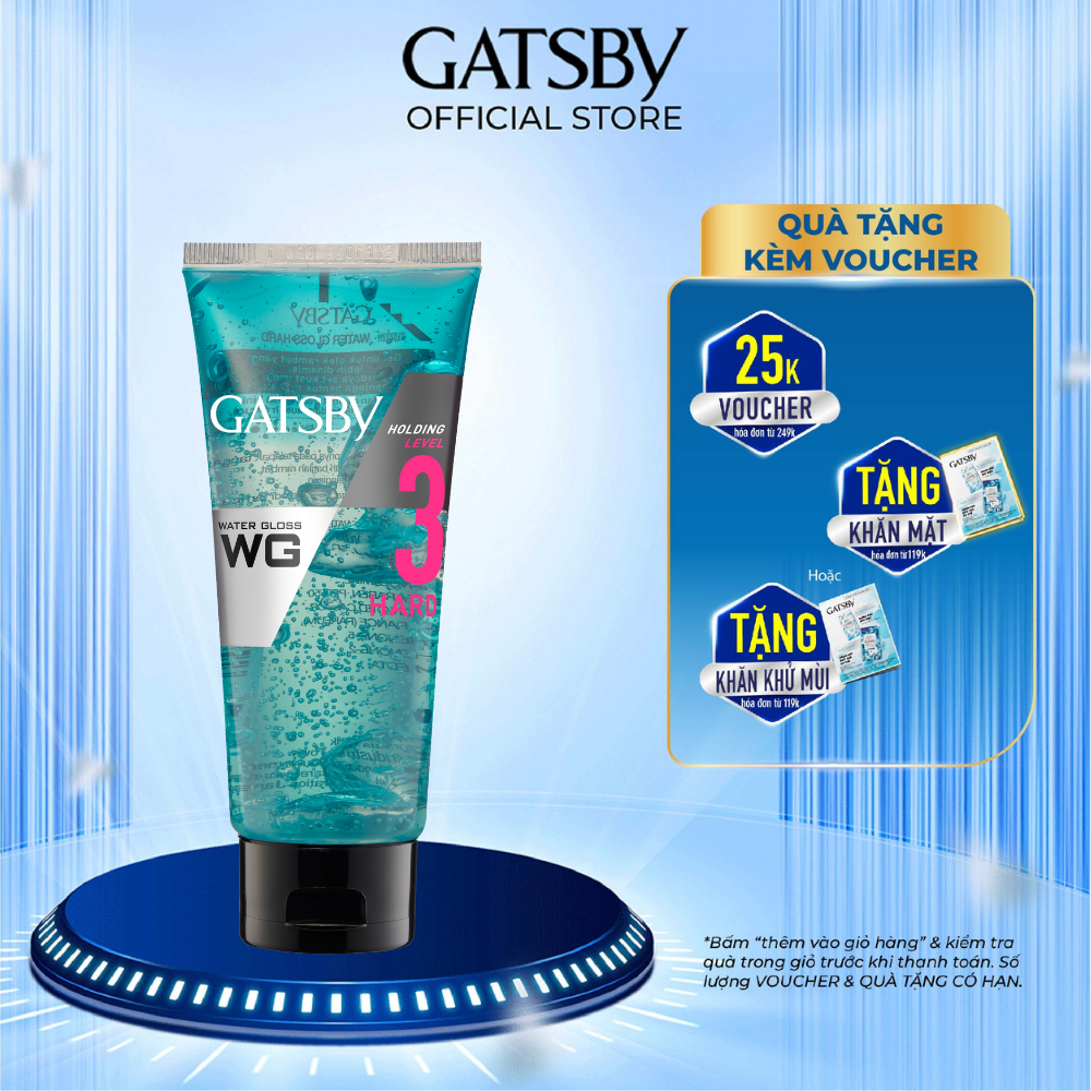 Gel Tạo Kiểu Tóc GATSBY WATER GLOSS HARD 170g