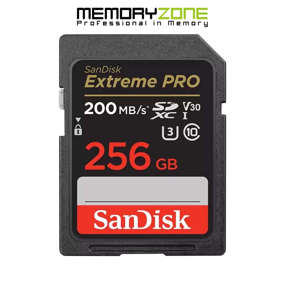Thẻ nhớ sdxc sandisk extreme pro u3 v30 256gb 200mb/s sdsdxxd-256g-gn4in