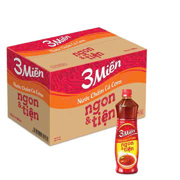 Thùng 18 Chai Nước Chấm Cá Cơm 3 Miền Chai 800ml -UN4T