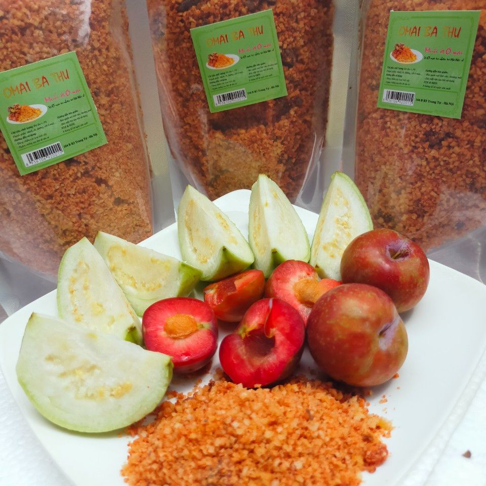 Muối ô mai xí muội bà thu 500g, phố cổ hà nội, ô mai hà thành.