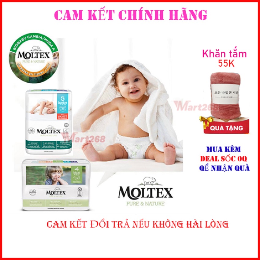 Tã Bỉm Quần Moltex Nhập Khẩu Đức An Toàn Cho Bé Đủ Size 4Maxi/5Junior/6XL