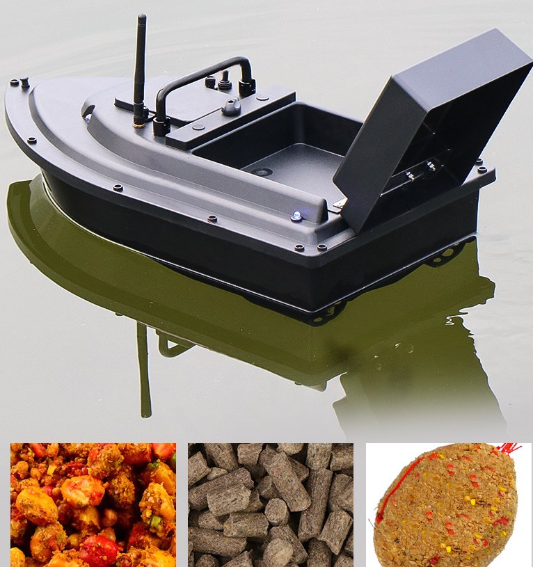 Tàu thả thính điều khiển từ xa cano thả mồi câu cá 2 ben Thuyền ca nô thả quăng thính mồi điều khiển từ xa loại to 500 mét - Tàu cano ca nô thả mồi câu xa bờ Chuyên thả câu chùm, câu đơn cho các cần thủ câu cá tra, cá trắm, cá mè
