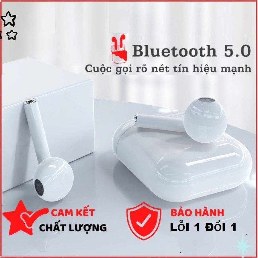 Tai nghe bluetooth không dây i12 v5.0 cảm ứng 2 tai hỗ trợ cho mọi dòng máy, âm thanh vòm, cửa sổ kết nối - tai nghe bluetooth mini