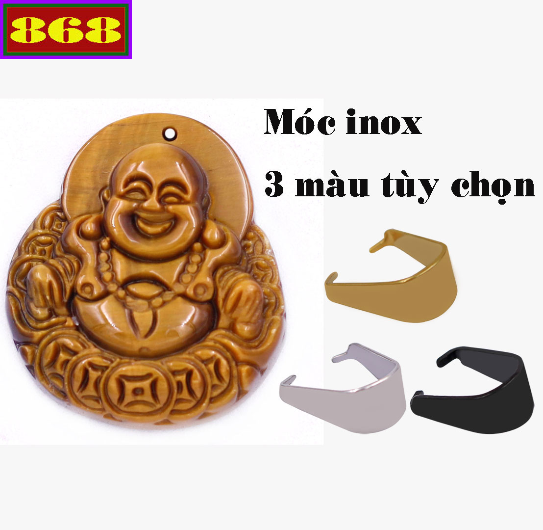 Mặt Phật Di lặc đá mắt hổ 4 cm - Mặt size lớn, mặt phật Di lặt