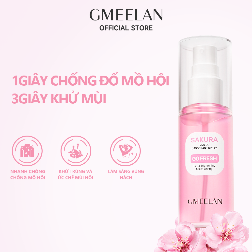 GMEELAN Xịt hỗ trợ khử mùi SAKURA GLUTA 50ml Bodycare