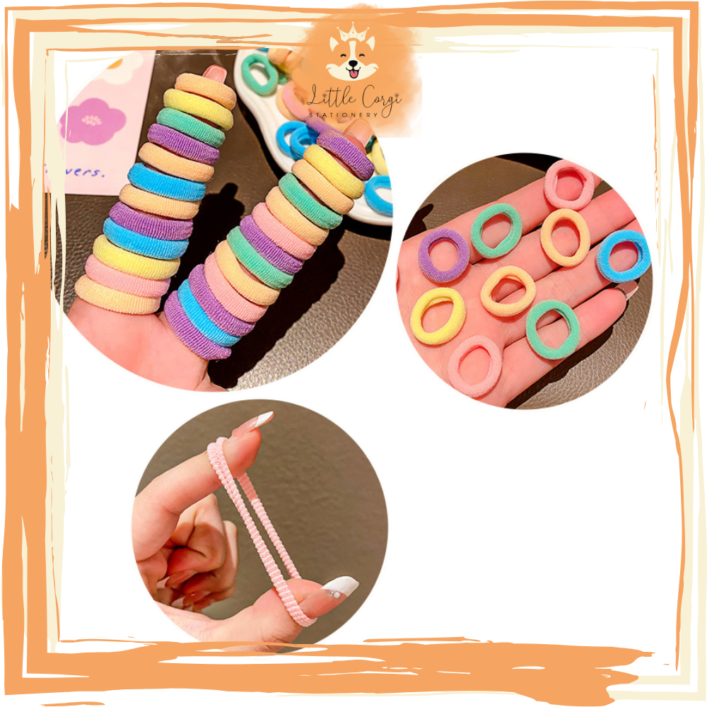 Set 10 dây buộc tóc nhỏ phong cách Hàn Quốc - Dây buộc tóc cho bé nhiều màu sắc lựa chọn