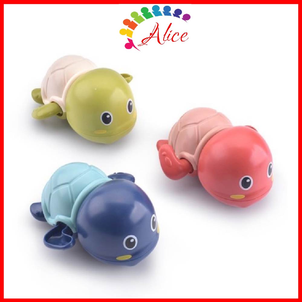  Rùa cá cua ếch vịt bơi vặn cót đáng yêu bơi trong nước cho bé - Đồ chơi nhà tắm 