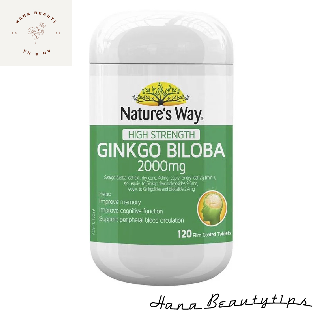Viên uống bổ não Nature’s way high strength ginkgo biloba 2000mg 120 viên