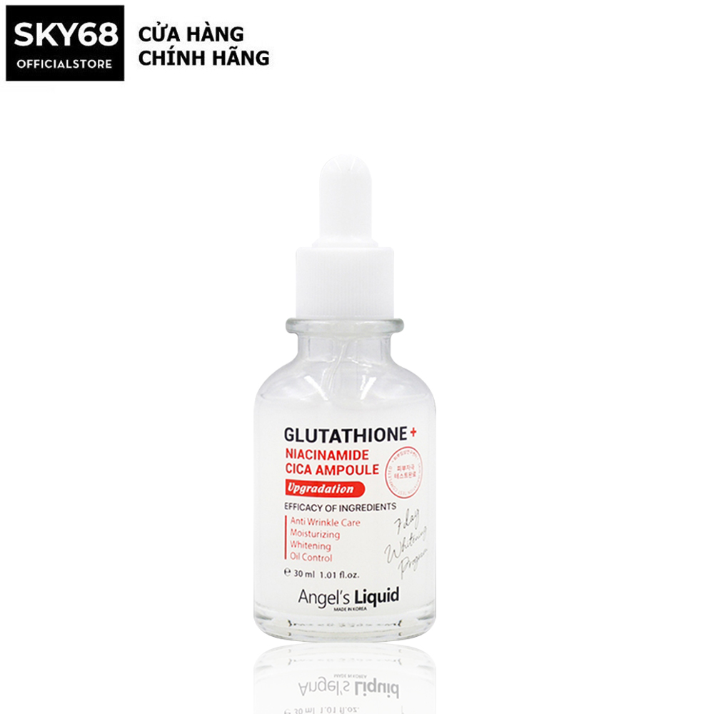 [PHIÊN BẢN GIỚI HẠN] Serum Dưỡng Trắng Se Khít Lỗ Chân Lông Angel's Liquid Glutathione + Niacinamide Cica Ampoule 30ml