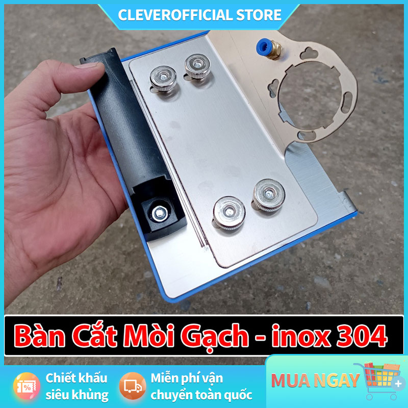 ⚡Miễn Phí Vận Chuyển⚡Bàn Cắt Mòi Gạch 45 Độ Cho Máy Cắt Cầm Tay Bằng Inox 304 Đế Cắt Mòi Gạch Ốp Lát Thế Hệ Mới Cắt Vát Gạch Lắp Máy Cắt