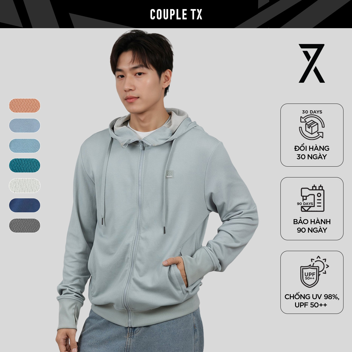  Áo Khoác Chống Nắng Nam Couple TX Anti UV Original MOK 1064 