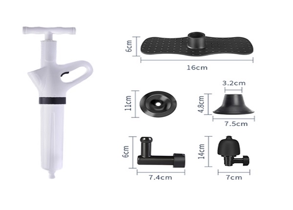 Súng Thông Tắc Bồn Cầu, Bồn Rửa Chén, Dụng Cụ Thông Cống, Bồn Rửa Mặt, Áp Suất Nén Tới 8kg Tiện Lợi Nhanh Chóng