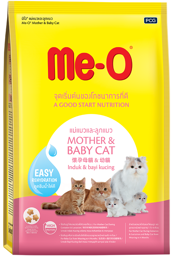 THỨC ĂN HẠT CHO MÈO MẸ VÀ MÈO CON GÓI 1.1KG - ME-O MOTHER & BABY CAT - THÁI LAN