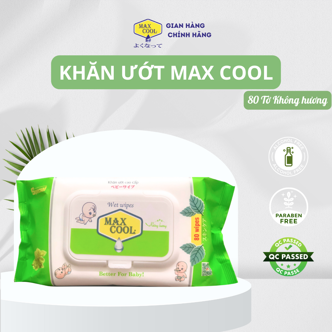 1 gói khăn ướt Max Cool 80 tờ không hương