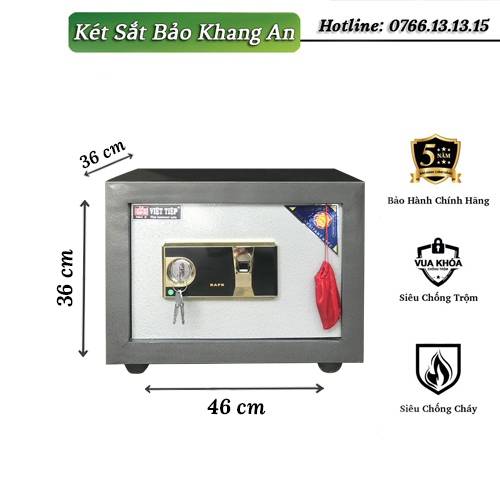 Két sắt việt tiệp kn25 vân tay xám , két sắt mini, két sắt để tủ