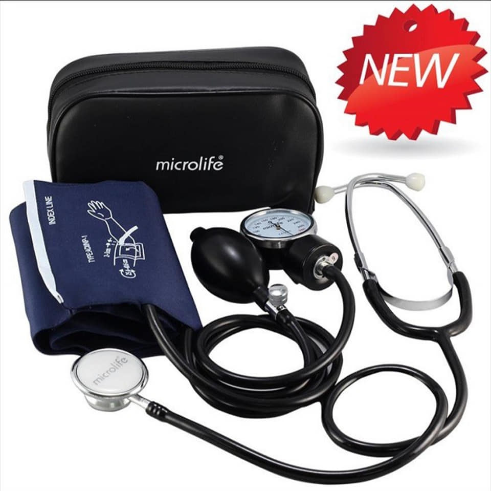 Dụng cụ đo huyết áp microlife chính hãng, máy đo huyết áp cơ microlife bp ag1-20 , đồng hồ áp suất chất lượng cao, ống nghe huyết áp 2 mặt, thiết kế nhỏ gọn, tiện lợi và dễ sử dụng, bảo hành: 36 tháng.