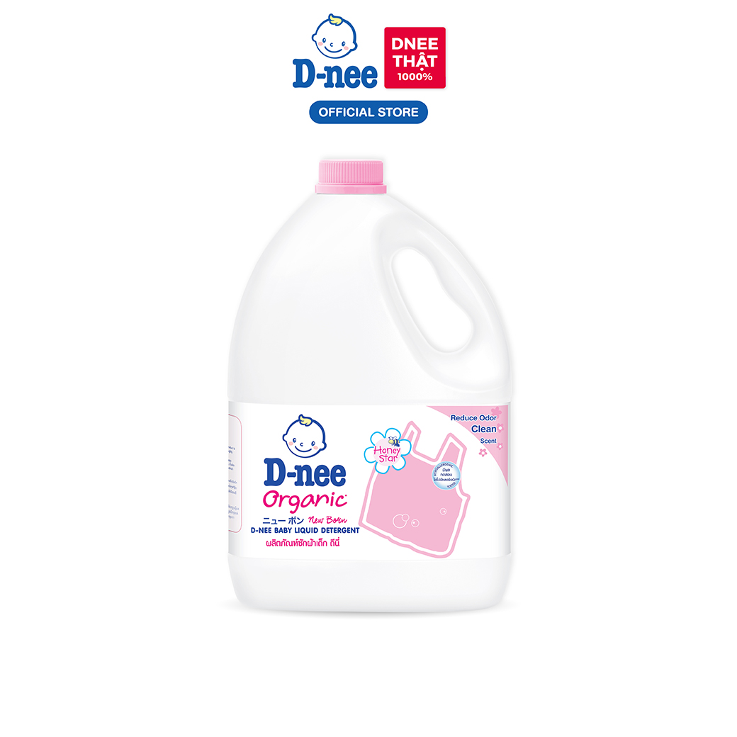 Nước giặt quần áo em bé D-nee 3000 ML - Dnee Honey Star nhẹ dịu an toàn cho bé