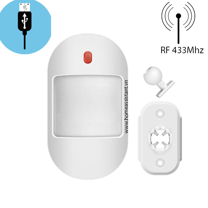 Cảm biến báo động hồng ngoại phát sóng rf 433mhz pi03