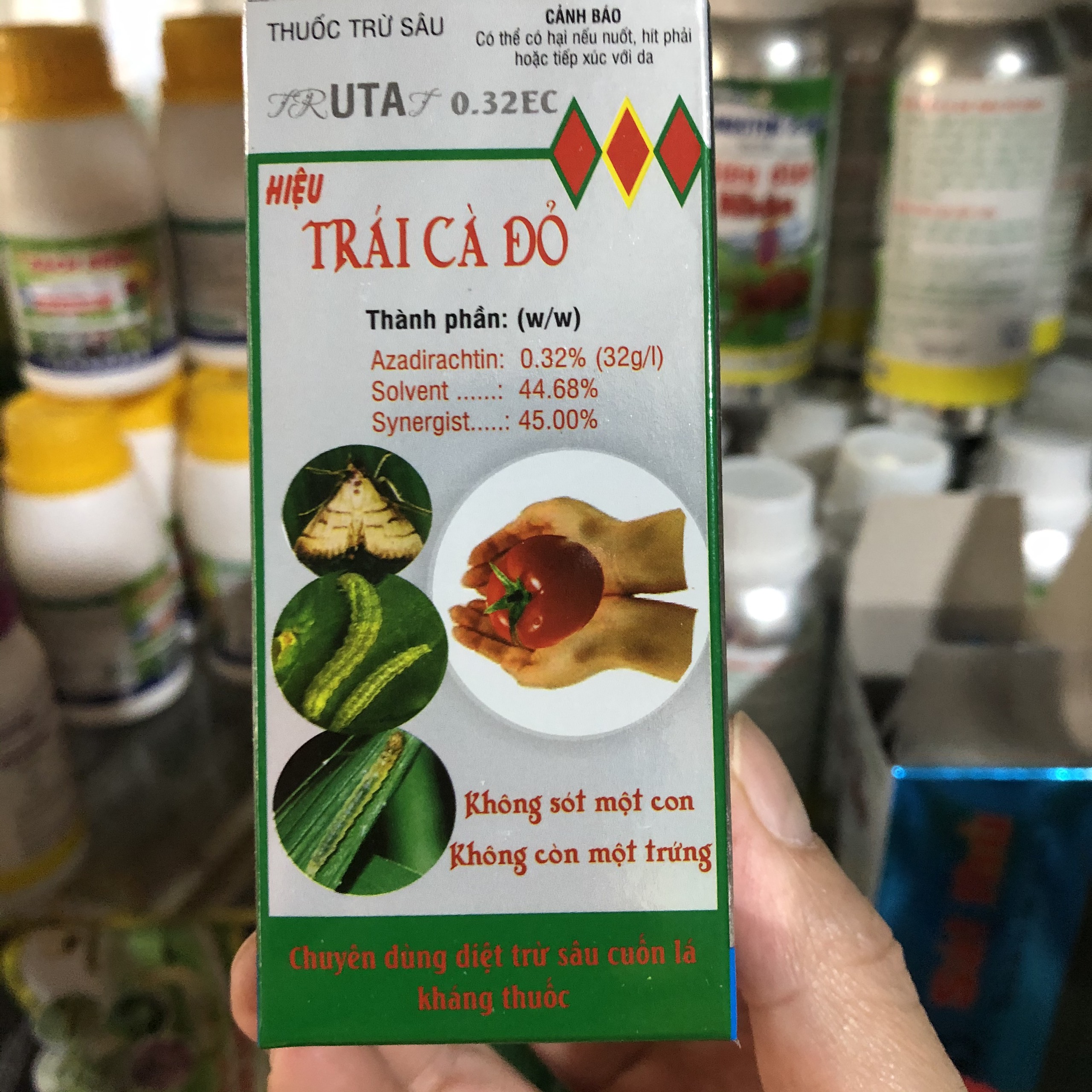 Thuốc trừ sâu sinh học, thuốc thảo mộc; TRÁI CÀ ĐỎ diệt sâu tơ, trừ sâu xanh; diệt sâu cuốn lá; diệt sâu đục thân; sâu đục quả; diệt bọ trĩ; diệt nhện đỏ;