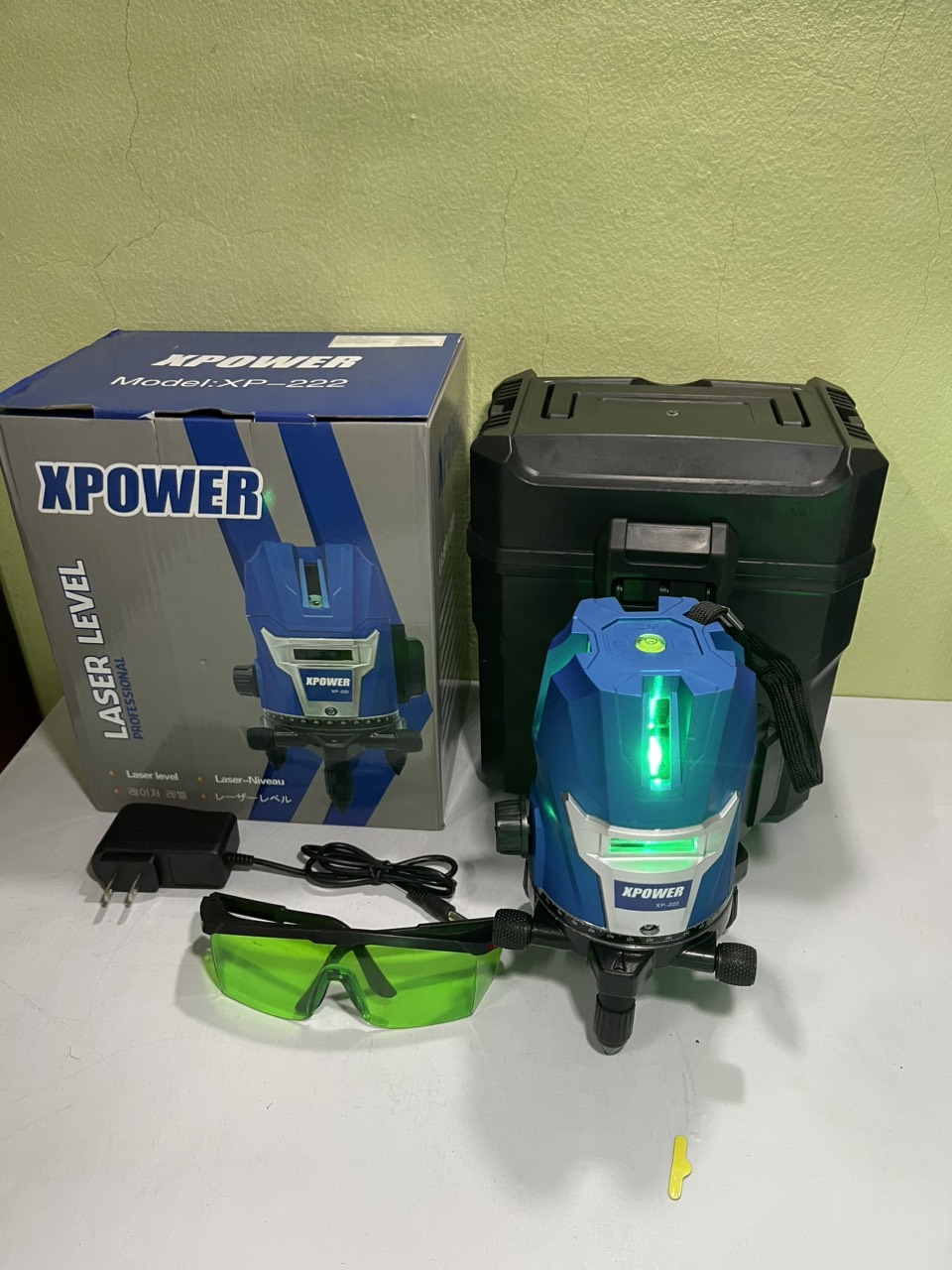 Máy laze máy cân mực cân bằng bắn cốt 5 tia xanh power laser cao cấp +bảo hành 6 tháng