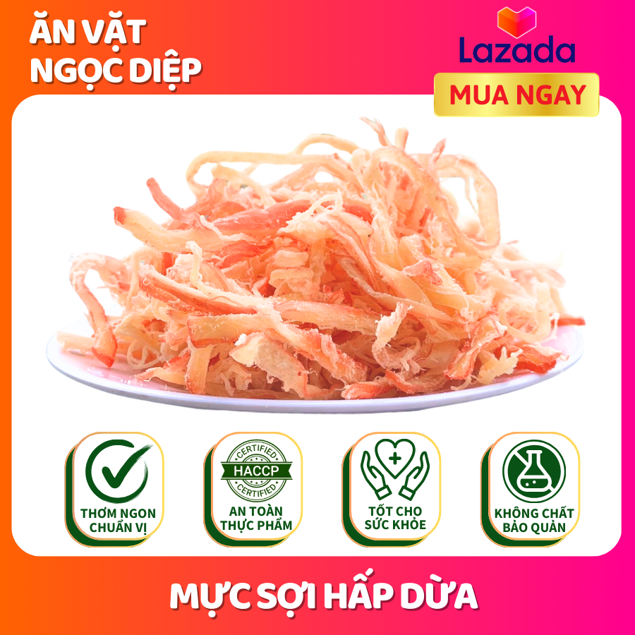 Mực sợi hấp nước dừa tân lộc phát | thơm ngon chuẩn vị
