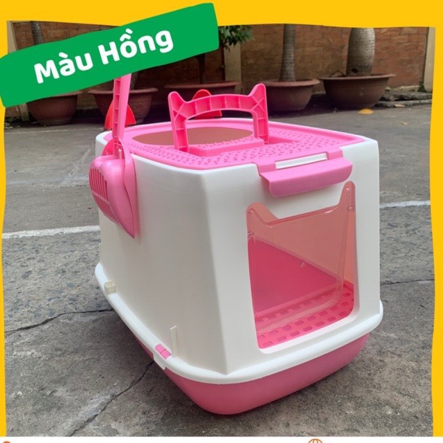 Nhà vệ sinh cho Mèo 2 cửa, chống văng cát, Nhà vệ sinh size lớn cho mèo