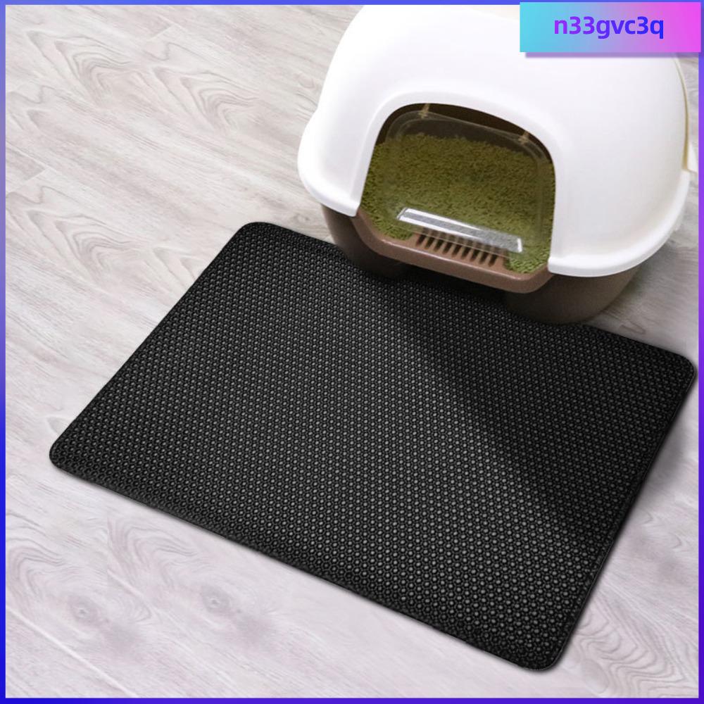 N33GVC3Q Bền Cung Cấp vật nuôi Không thấm nước Hai Lớp Thảm Hộp đựng rác cho thú cưng Đệm cát chống trượt cho mèo Thảm vệ sinh cho mèo thú cưng Tấm lót ăn