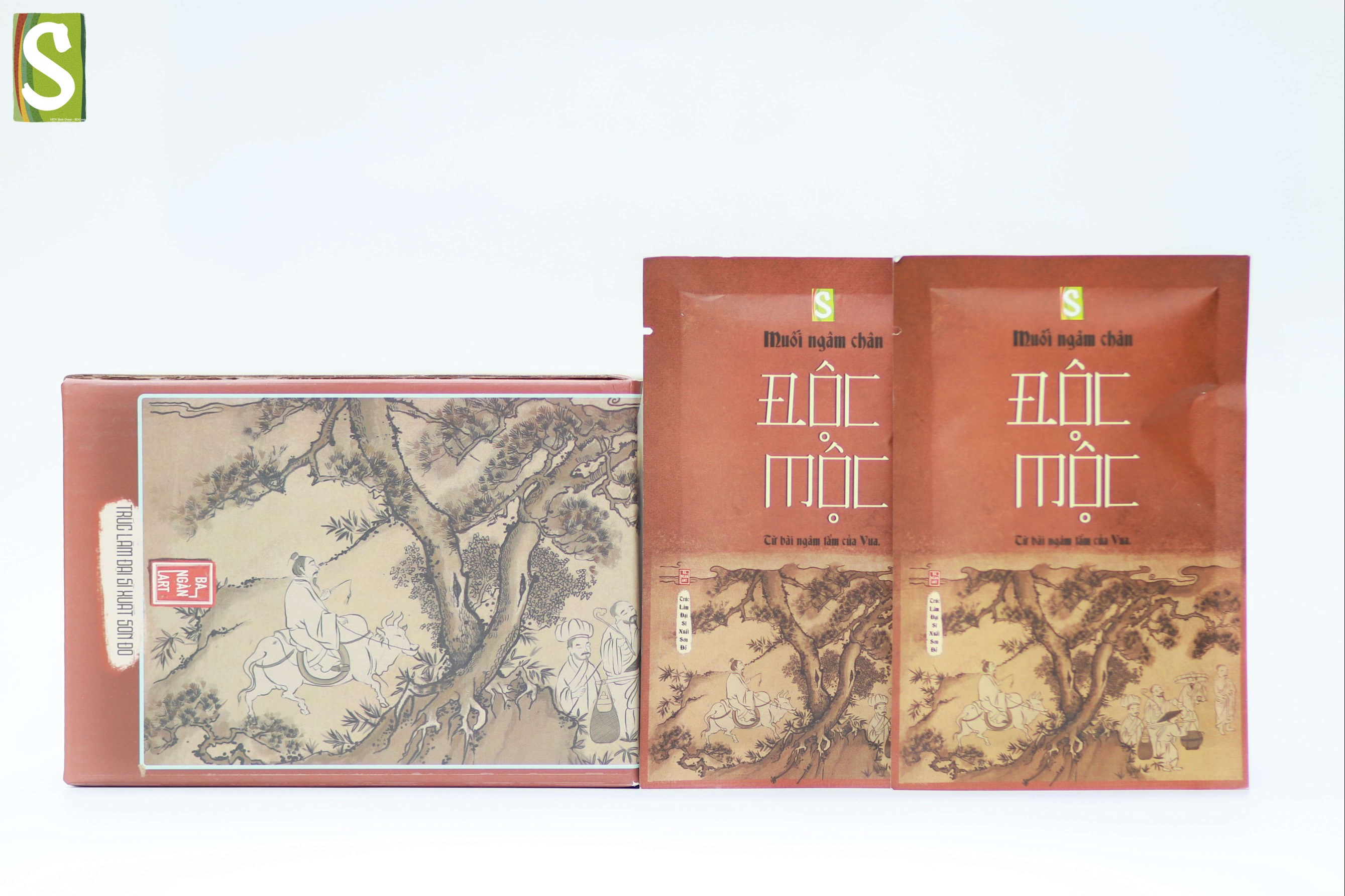 Muối ngâm chân thảo dược sinh dược Độc Mộc 500gr hộp 10 gói giảm nhức mỏi.phù nề,hôi chân