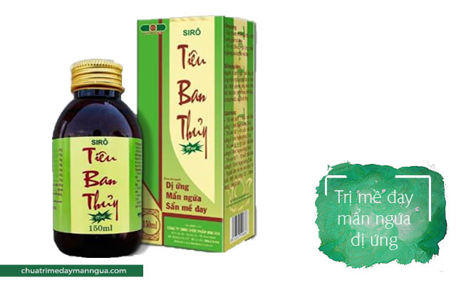 Dị ứng, mẩn ngứa, sẩn mề đay với siro tiêu ban thủy- chứa rau má, kim ngân hoa- lọ 150ml