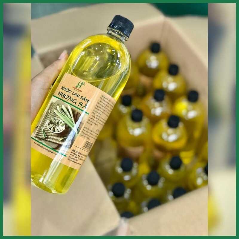Nước lau thơm nhà tinh dầu sả chai 1L
